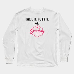 i sell it i use it, scentsy consultant sticker Long Sleeve T-Shirt